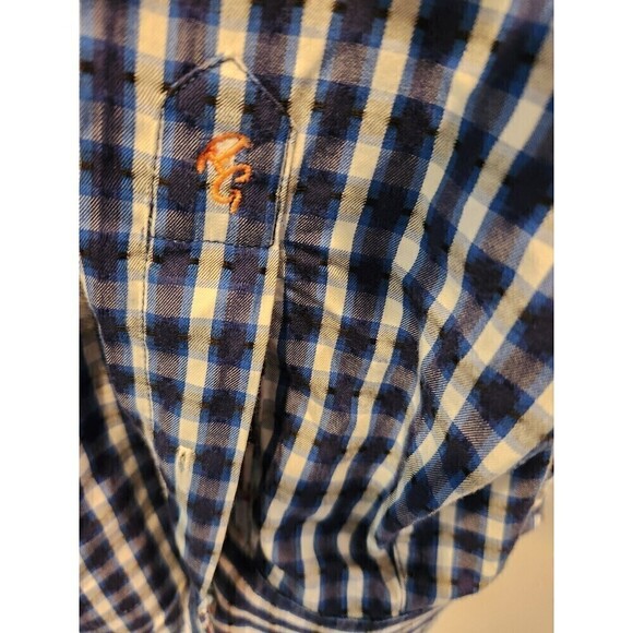 Robert Graham Mens Plaid Flip Cuff Detail Long Sleeve Button Up RG details - Picture 3 of 10